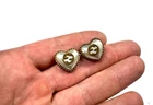 Women's GUCCI Stud Earrings Heart-Shaped GG Logo
