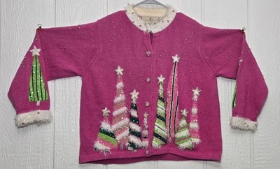 Design Options Philip & Jane Gordon Knit Cardigan Sweater Holiday Party XL
