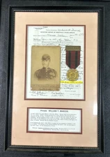 "Winners of the West" Medal, St. Joseph, Mo. - Display w/Pers Effects List/Photo