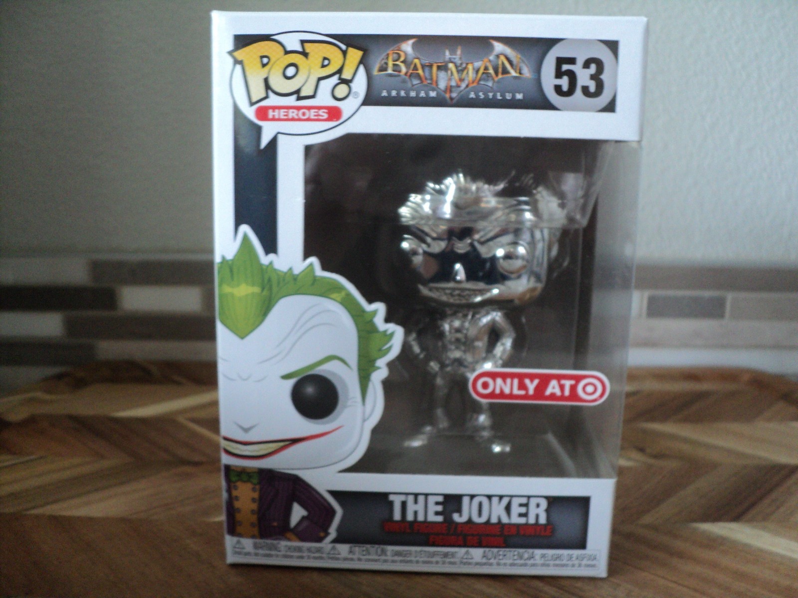 Funko Pop! Heroes Batman Arkham Asylum The Joker # 53 Silver Target Exclusive