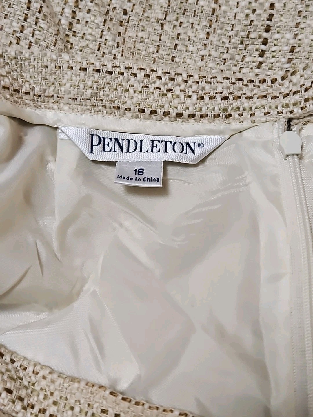 Vintage Pendleton Cream Wool Lined Jacket And Ski… - image 12