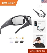 OHO Smart Glasses Bluetooth Sunglasses Polarized UV Protection Voice Control ...