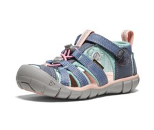 Keen Big Kids Youth Blue Orange Hiking Strappy Seacamp II CNX Sandals Size 5