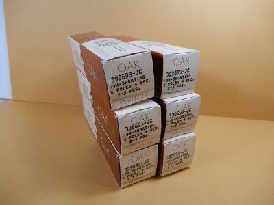 OAK Selector Switch 399699-JC Non-Shorting 2 Poles 4 Section 2-5 Position Qty 6