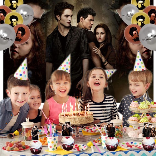 Twilight Party Supplies Birthday Decoration Set Balloons Cake Toppers Banner - Picture 4 of 7