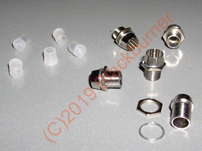 2, 5, 10 Stck. Set LED Metall Fassung Halter Schrauben Chrom für 5mm LEDs