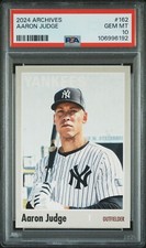 2024 Topps Archives Baseball AARON JUDGE Card #162 PSA GEM MT 10