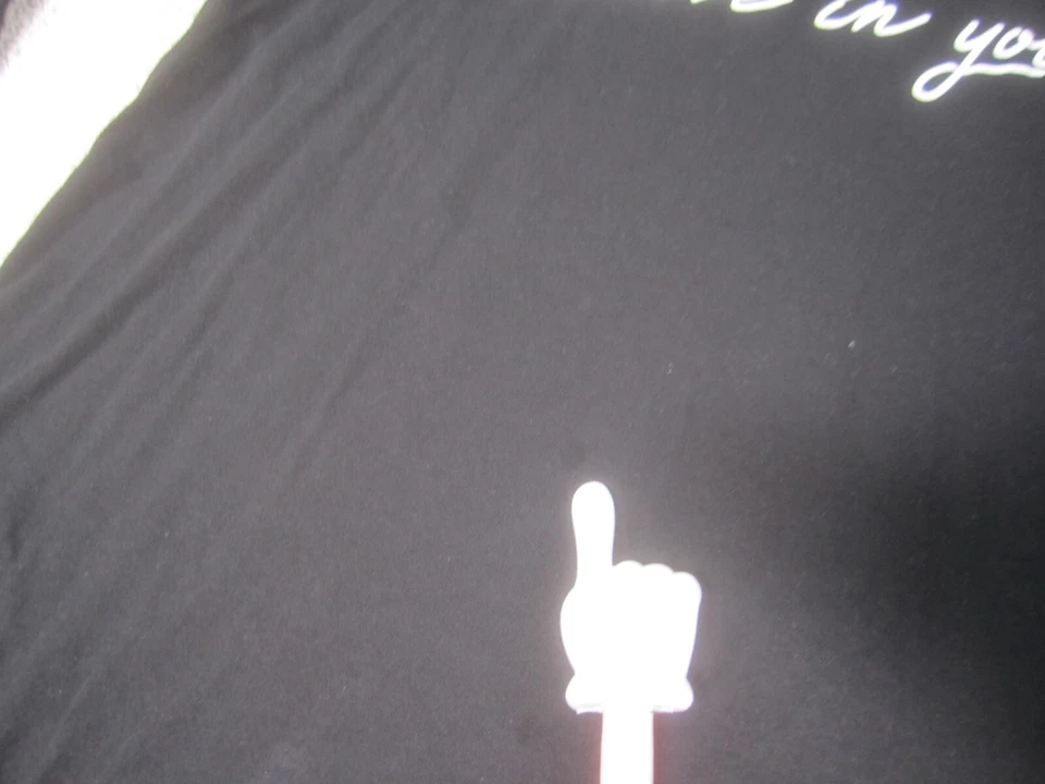 Womens Shirt XL Black Believe In You Long Sleeve Crew Neck Are Enough - Image 4 of 4