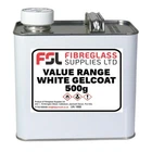 White Polyester Gelcoat Value Range 500g + Hardener + Syringe