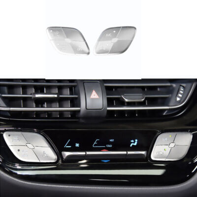 Ｃ-HＲ　TOYOTA エアコンコントロールパネル センターパット　セット美品 For Toyota C-HR 2018-2022 Silver Aluminum Central Console AC