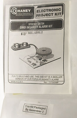 Chaney Electronics SMD Insanity Alarm Kit C6734 - NEW