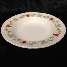 WEDGWOOD Bacchus Red Grapes Green Leaves & Vines ~ England ~ SOUP / CEREAL BOWLS