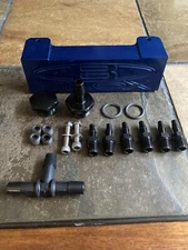 BLOX Racing Surface-Mount Vacuum Block - 6-Port/Billet Aluminum - Blue