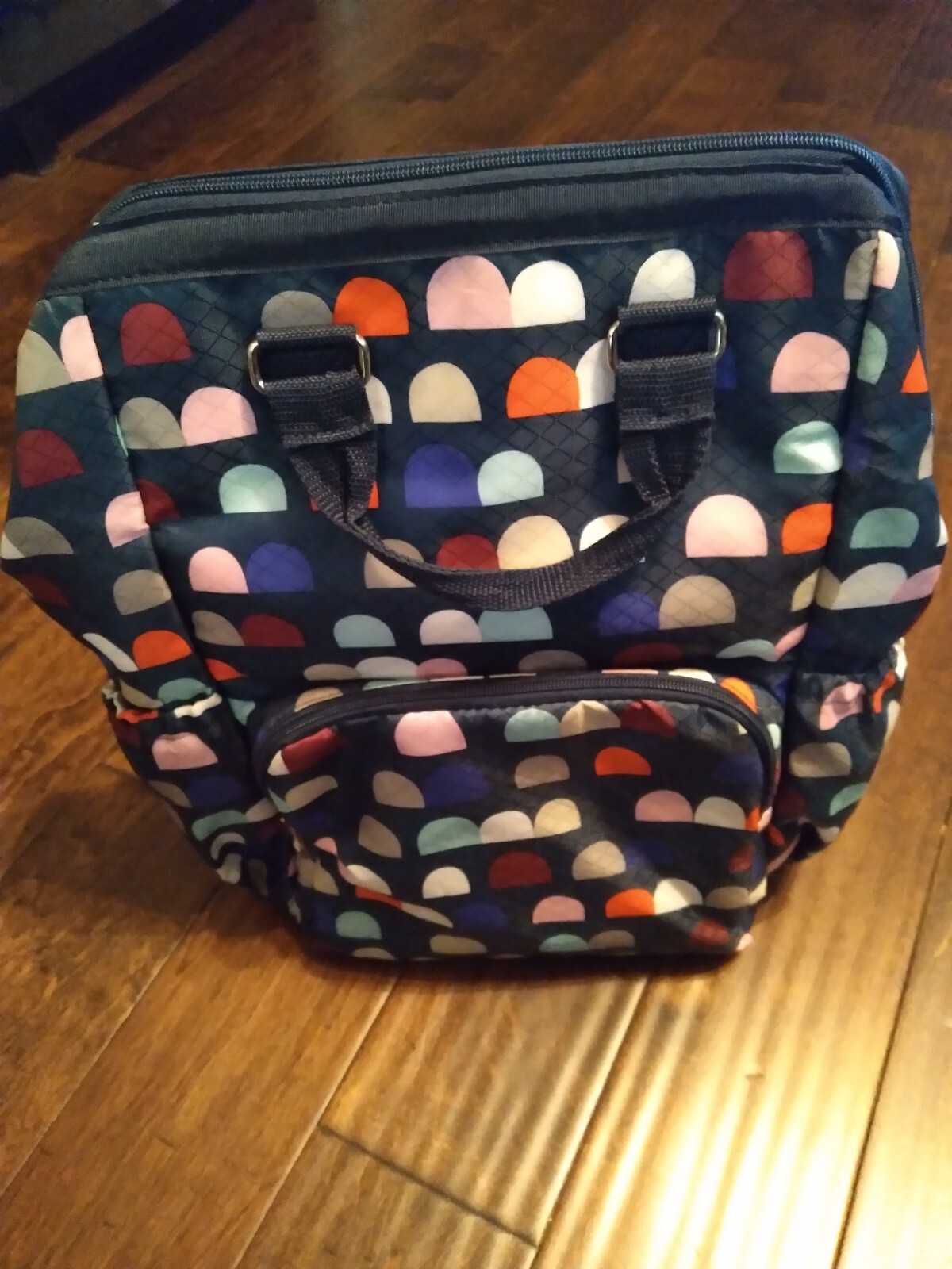 Modern Geometric Pattern Backpack Multi-Pocket Na… - image 2