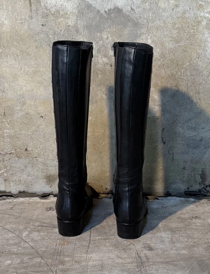 Women’s Sesto Meucci Black High Leather Boots w/ Original Box - Great Condition! - Image 3 of 4