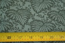 By 1/2 Yd, Dark-Green Leaves on Green Cotton,...