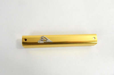 Gold Color Jewish Mezuzah Case 4'' Parchment Klaf Scroll Hebrew Blessing