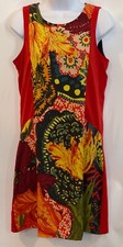 NEW Designal S Red Multicolor Lined Sleeveless Embellished Short Sheath Dress