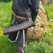 ARCHERY Leather QUIVER/ Side Quiver / Arrow Hip Quiver / Medieval Quiver Antique