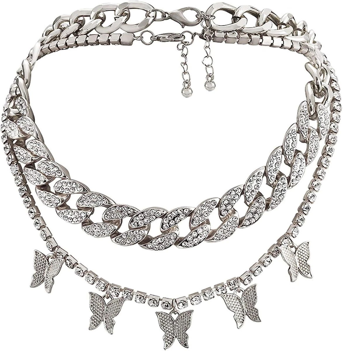Butterfly online necklace cuban