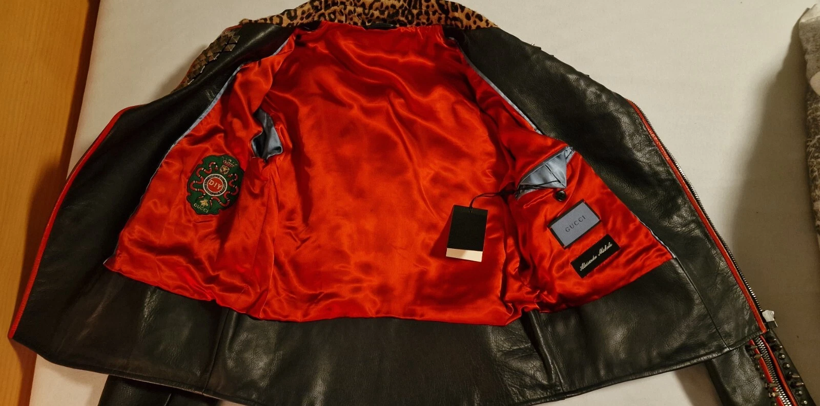 Giacca di pelle Gucci Leather Jacket originale