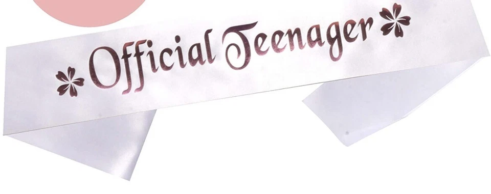 13-й день рождения вечеринки розовый тиара и пояс счастливый блестящий атласный кристалл принцесса - Изображение 3 из 3