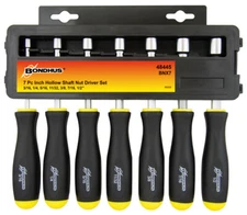 7pc Hollow Shaft Nut Driver Set SAE 3/16"-1/2" in Caddy Bondhus USA #48445