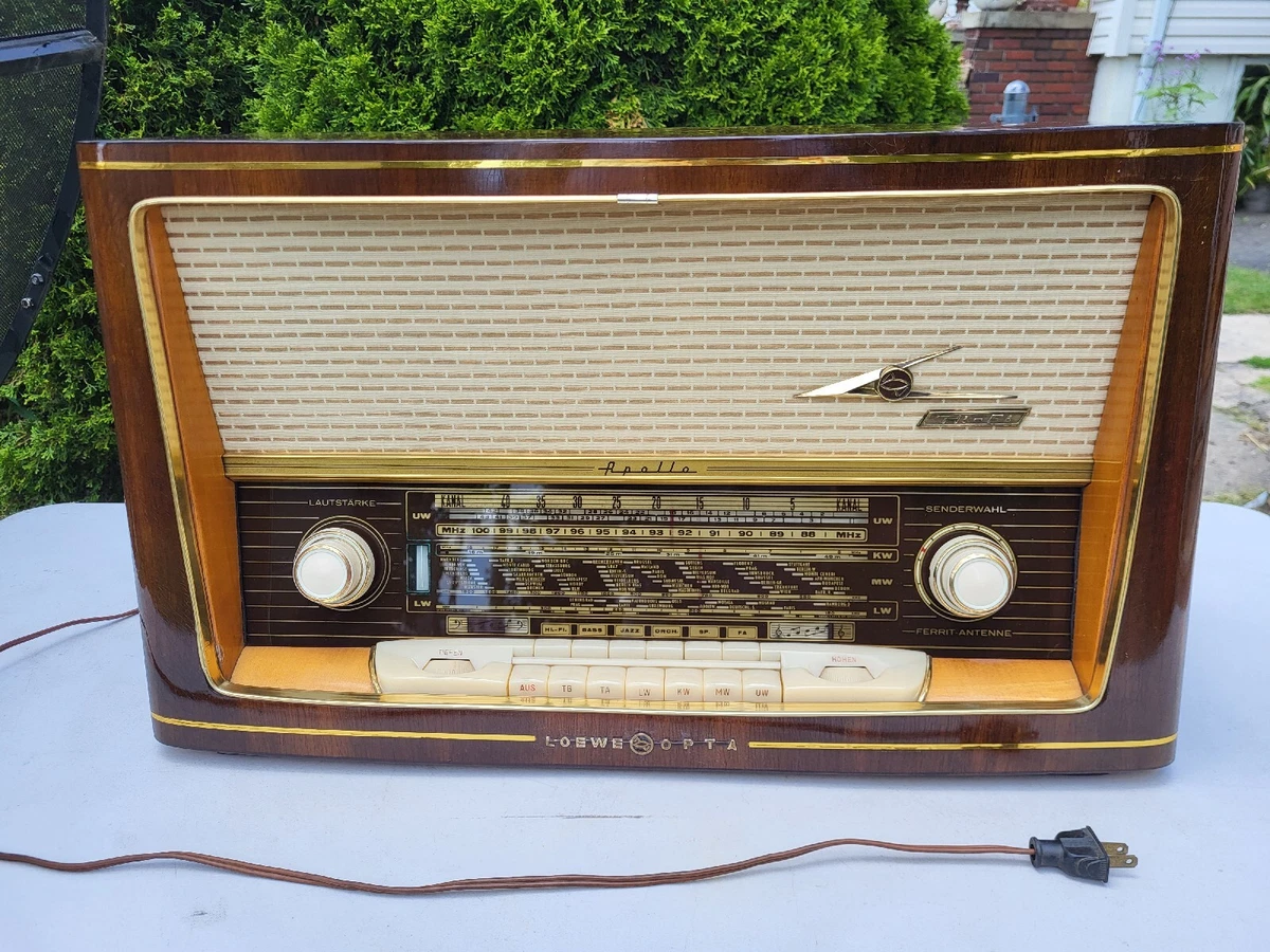 German radio Loewe Opta Apollo 3761W. Restored. Extraordinary Beautiful