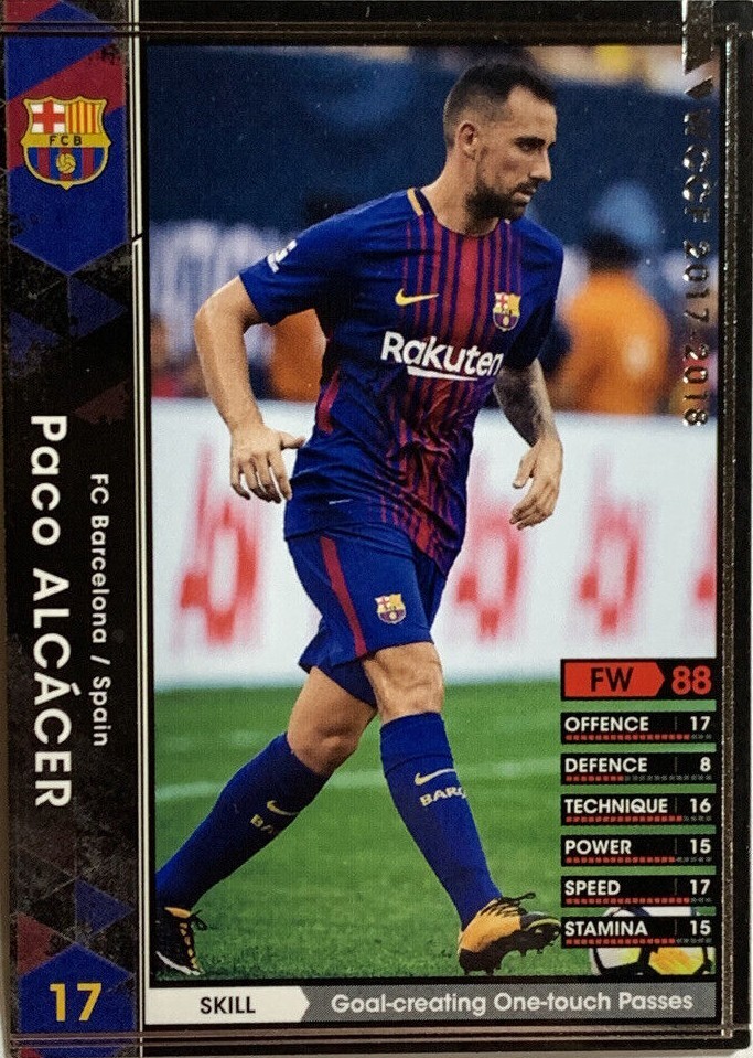 WCCF スペイン Paco Alcacer WCCF PANINI soccer card Japan sports 237/272 2016