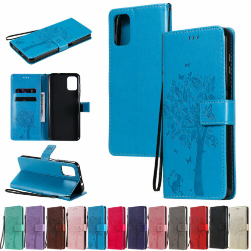 Tree Leather Flip Wallet Phone Case For Motorola G7 G8 Plus E6 One G8 Power P40  - Afbeelding 1 van 24