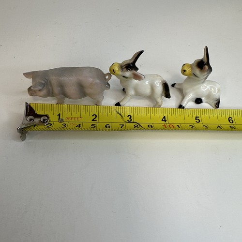 Vintage Porcelain Figurines Pig & Hagen Renaker Donkeys Figures - Picture 20 of 21