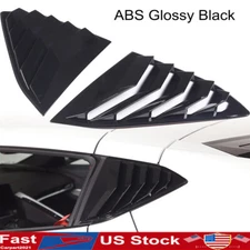 Glossy Black side window Quarter louvers air vent Cover tirm for C8 Corvette