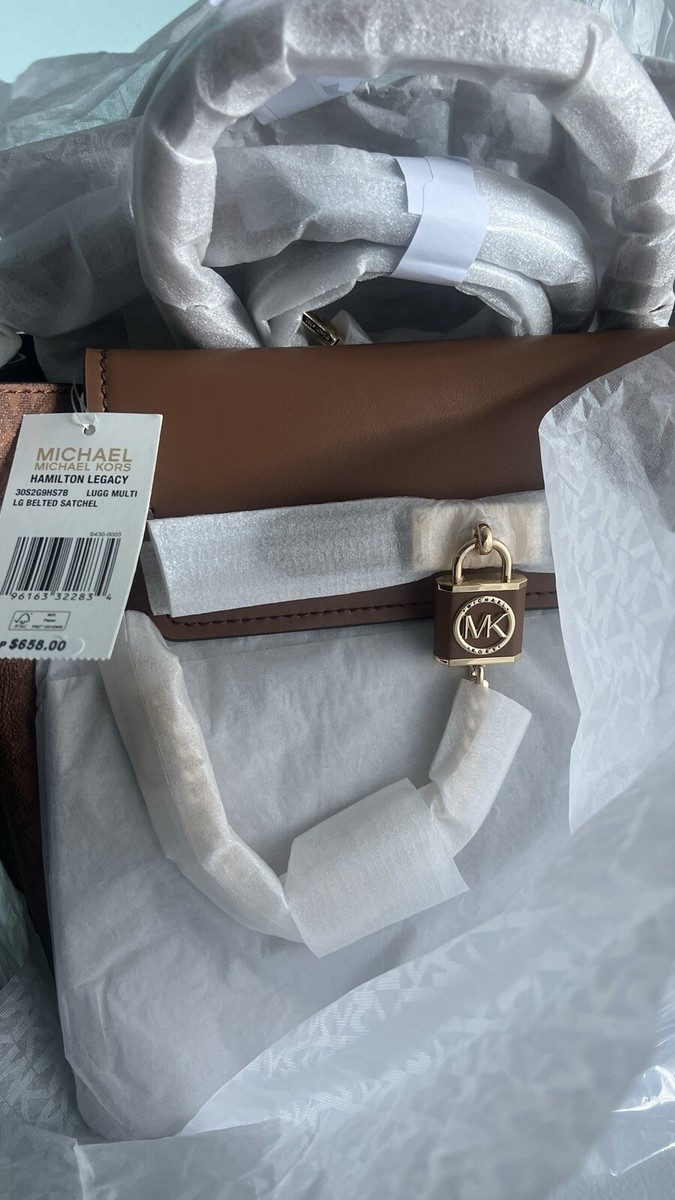 MICHAEL KORS Hamilton Legacy Large Logo Belted | eBay
