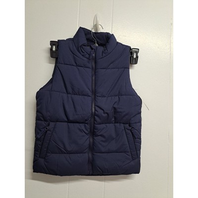 Amazon Essentials Girls' Heavy-Weight Puffer Vest, Navy, Size Large (10)