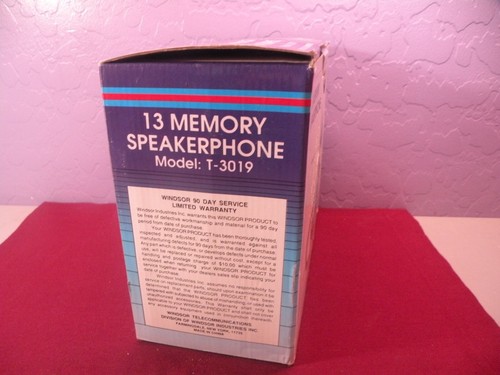 Windsor 13 Memory Speakerphone Model T-3019 Unused in Box D5 - Zdjęcie 4 z 5