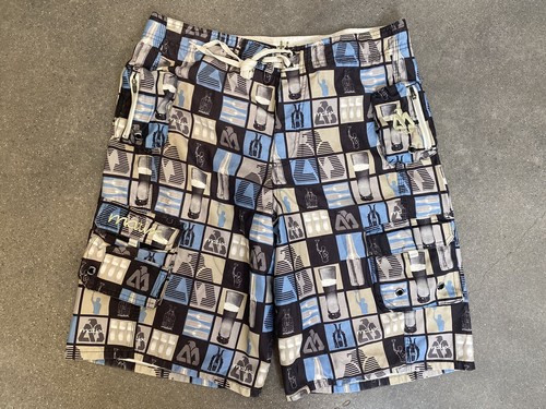 Matix boards short cargo style beer bong print men's sz 34