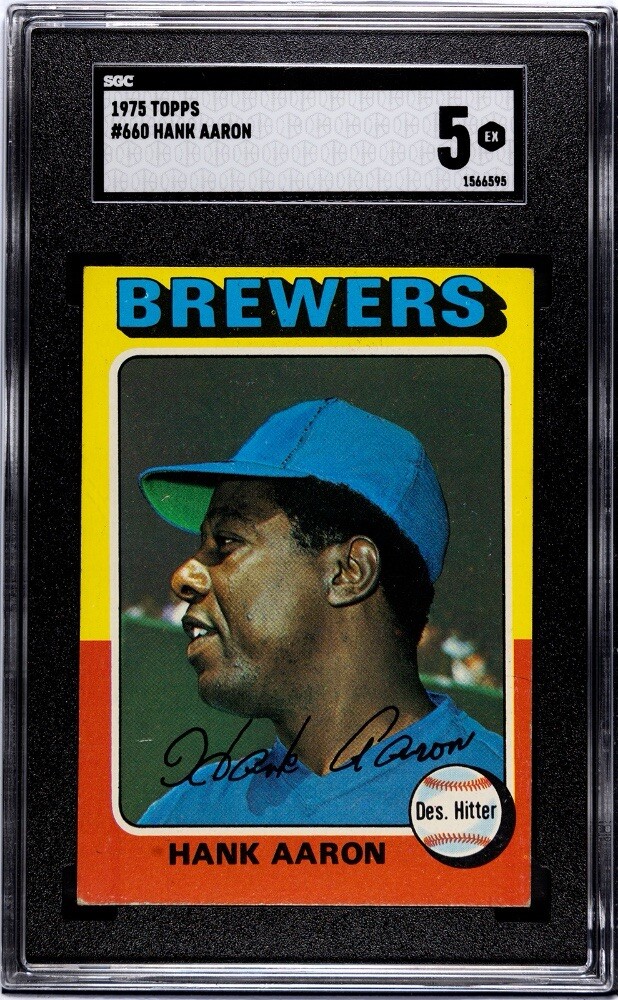 Hank Aaron 1975 Topps #660 | SGC 5 | Atlanta Braves HOF