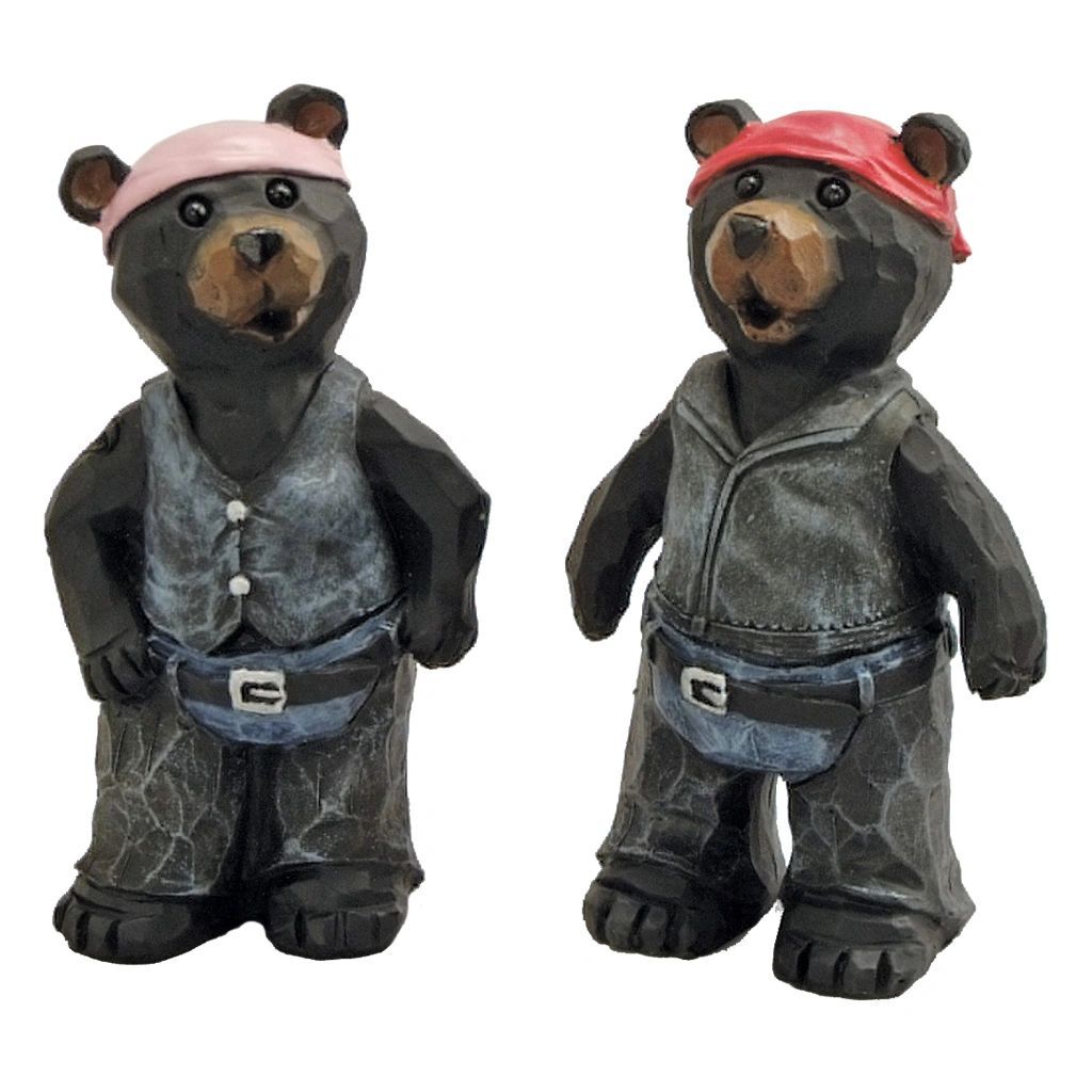 Biker Bear Figurines
