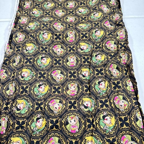 springs fabric black nintendo golden badges 38x100 2.7 yards 2016 - Picture 4 of 17
