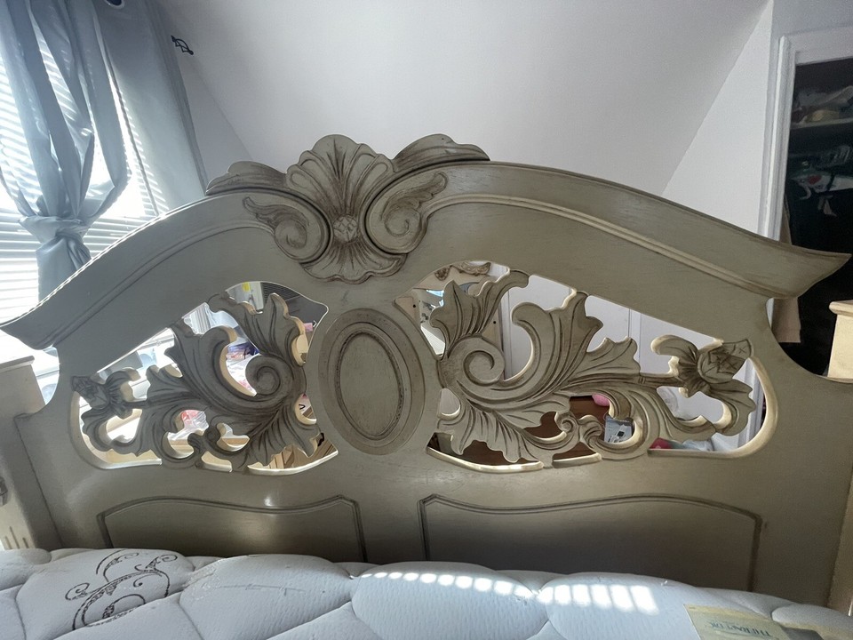 vintage bed frame queen wood eBay