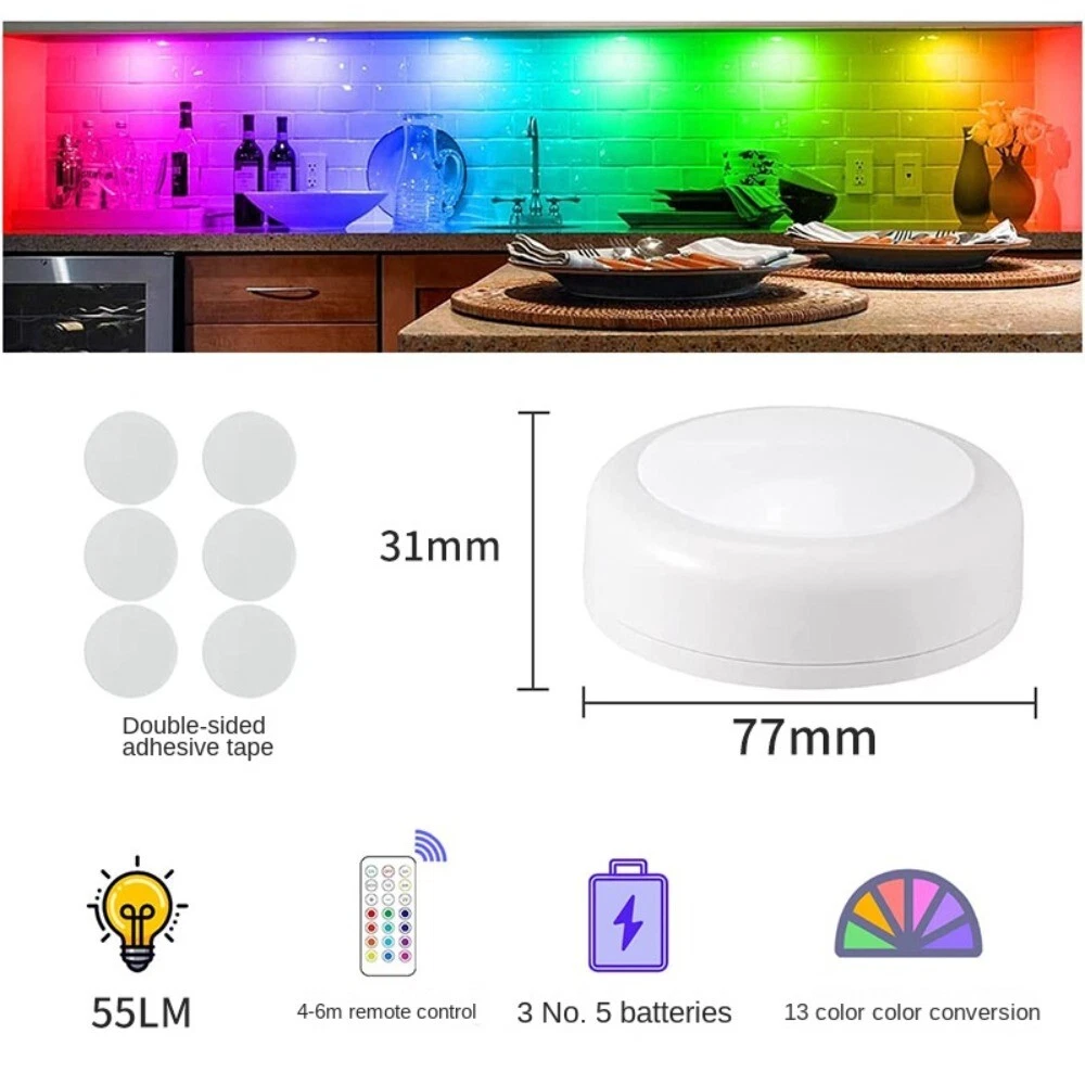 Night Light Led Flash Lamp Puck Lights For Room Lighting Warm