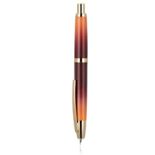 Jinhao 10 Press Fountain Pen Gradual Coffee, EF/ F Nib Retractable Pen Writing