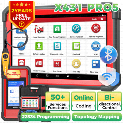 2025 LAUNCH X431 PRO5 PAD V+ Car Diagnostic Scanner Tool Programming Key Coding