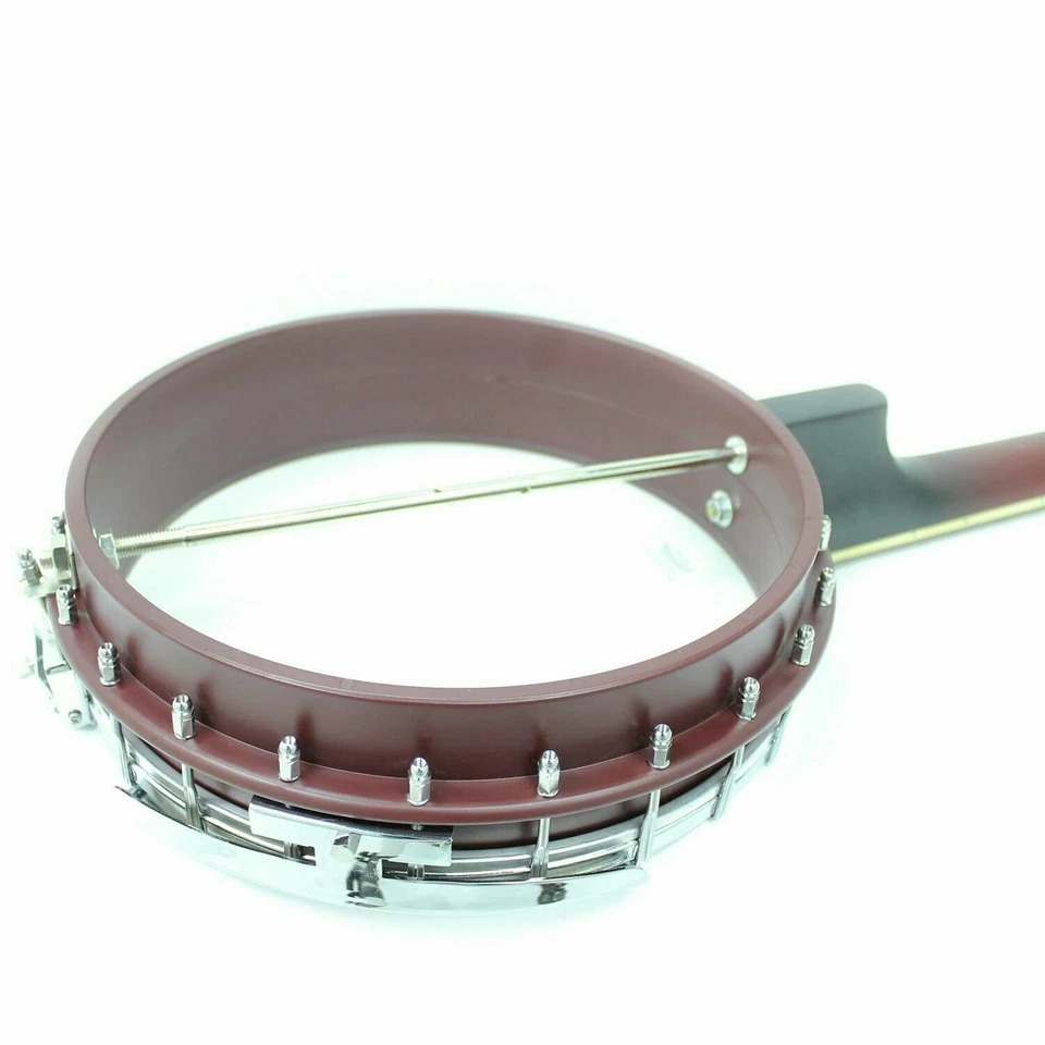 5 String Koda FBJ2 Open Back Banjo 22 Frets 24 Brackets Plastic Neck & Resonator - Image 4 of 4