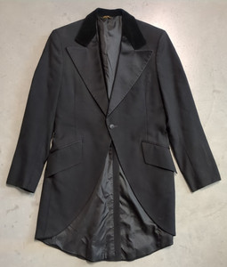 VTG After Six Top Hat Formal Wear Black Tuxedo Tailcoat 37R Coat Dracula/Vampire