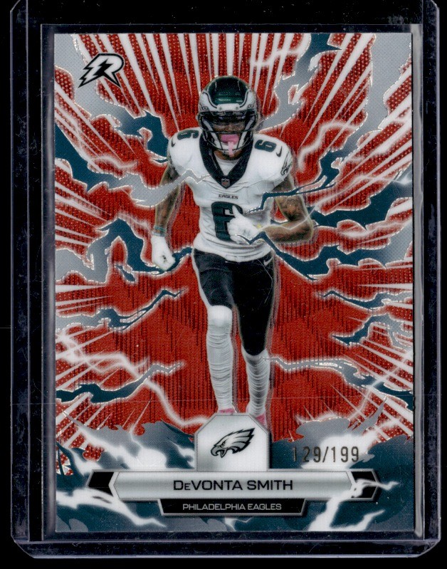 2025 Topps Resurgence #81 DeVonta Smith Crimson Surge Refractor #/199