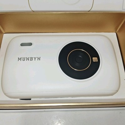 MUNBYN PR3 Portable Photo Printer High Color 2×3'' Print White Brand New Open Box