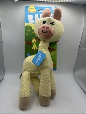 Bark Box Fuzzy Farm ‘Thrash It’  Dog Toy Big Alpaca Crinkle Squeaker Stuffed