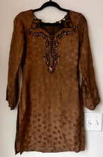INTRICATE Handmade Vintage Indian Kurta with Embroidery  Beading MUST SEE XS