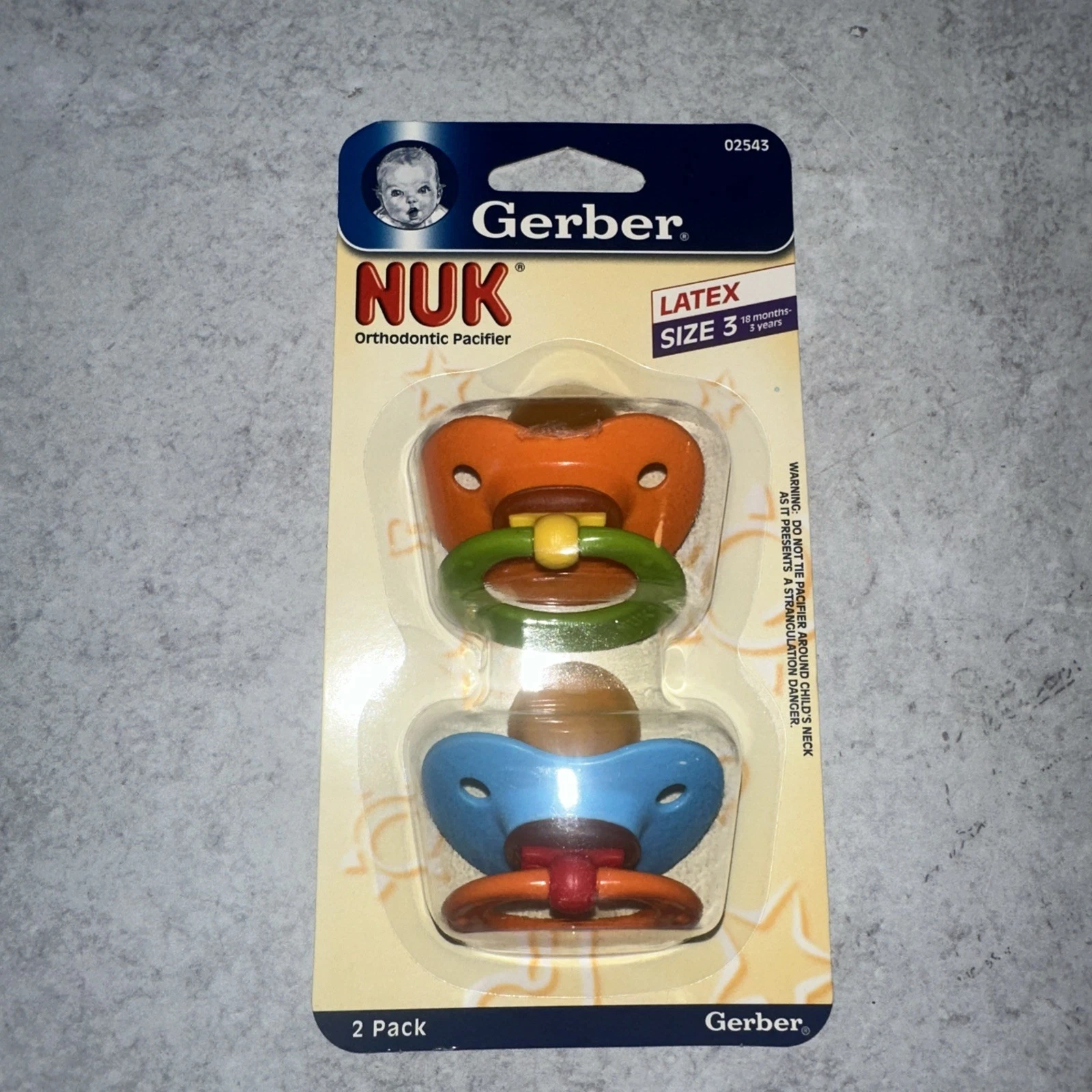 Gerber NUK Orthodontic Pacifiers Size 3 Toddler 18M+ 2 Pack Rubber Latex Blue
Opens in a new window